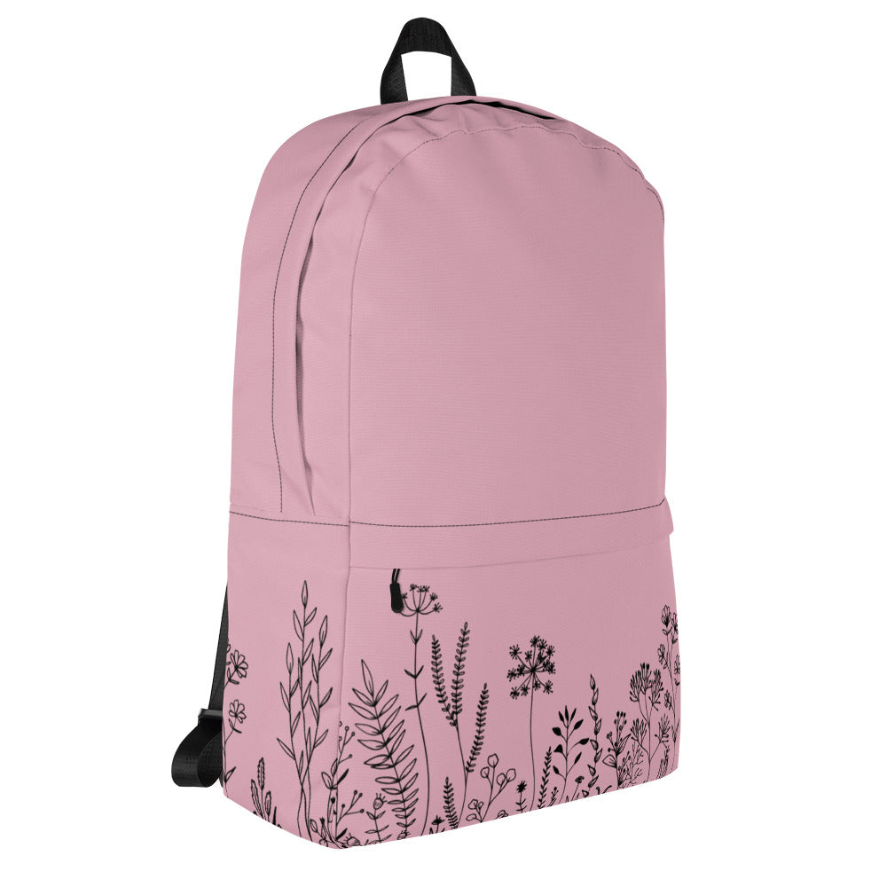 Leodie Mauve Wildflower Backpack Right