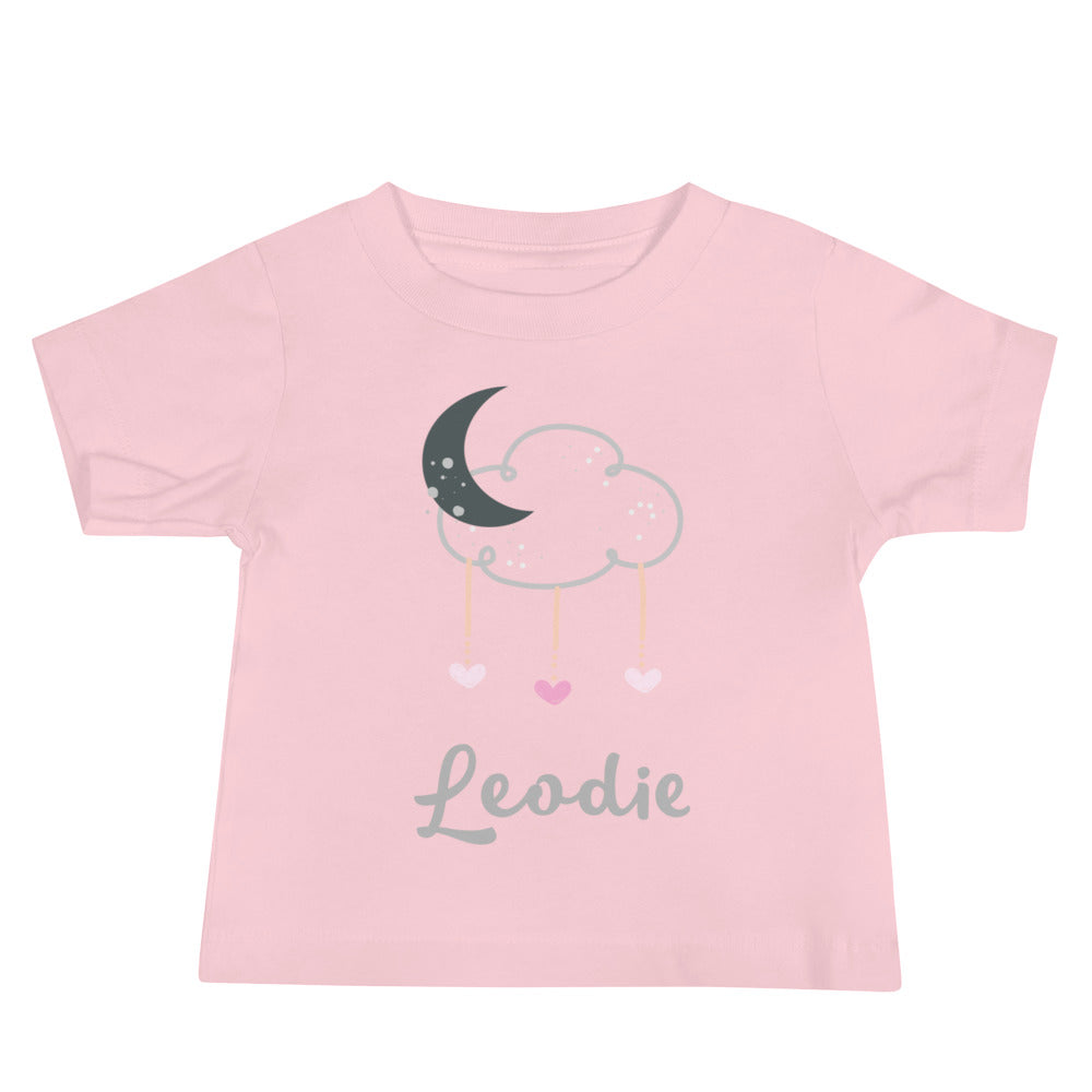 Leodie Moon Cloud and Heart Baby Tee Pink