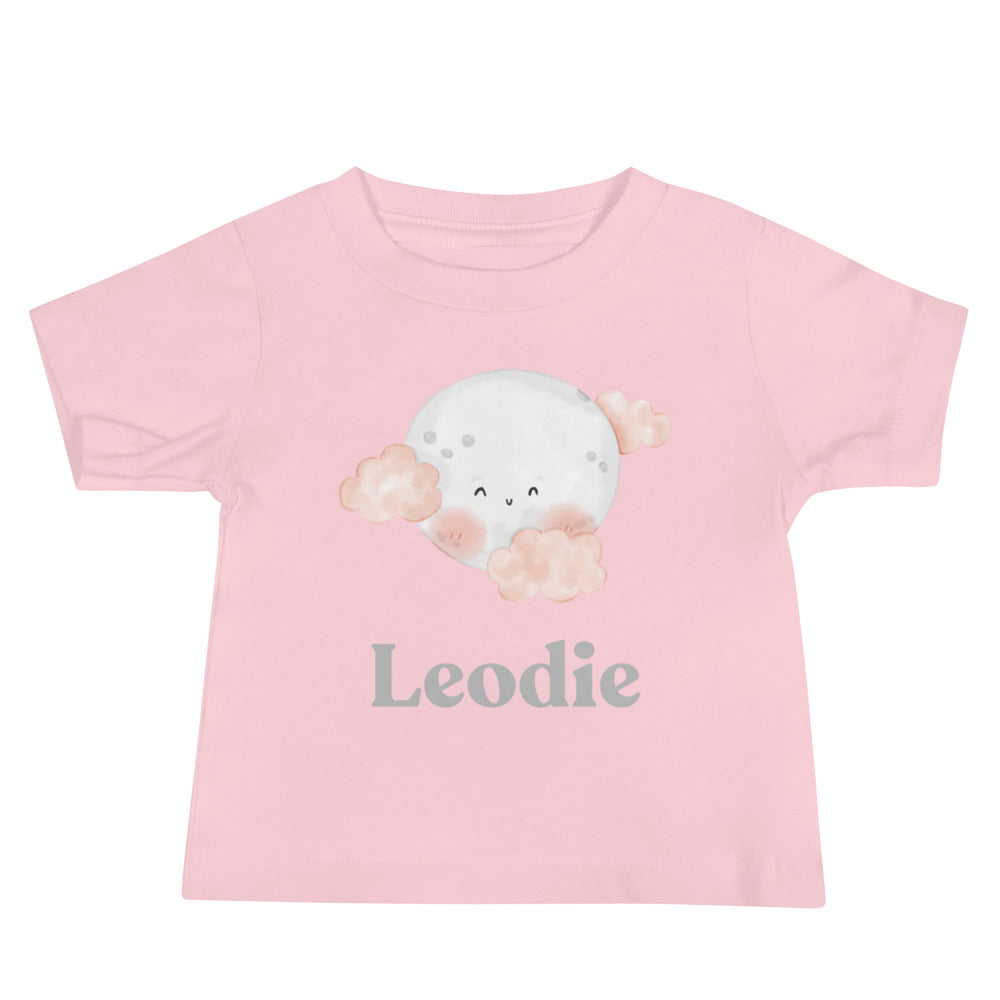 Leodie Pink Cloud Moon Baby Tee Pink