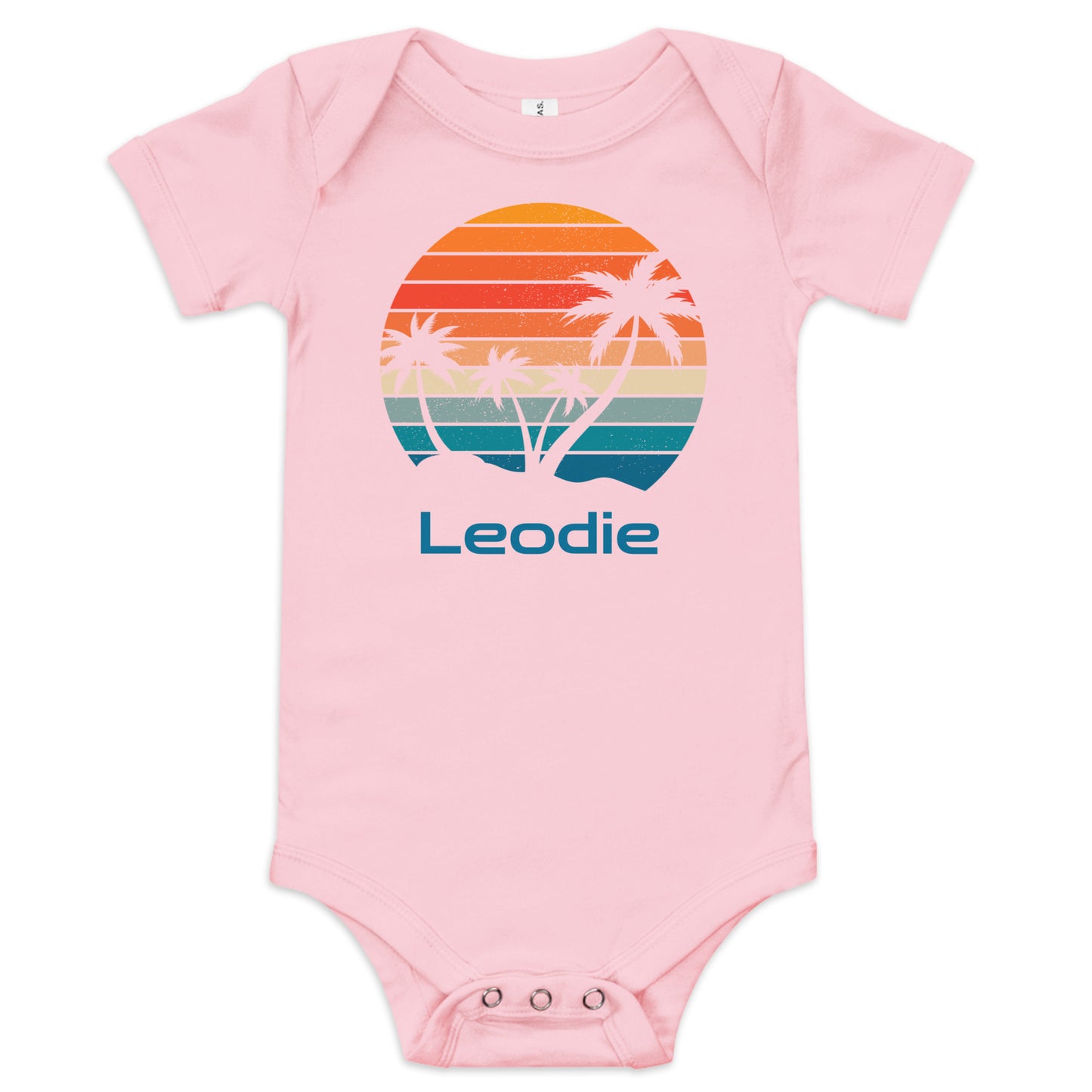 Leodie Retro Sunset Baby Onesie Pink