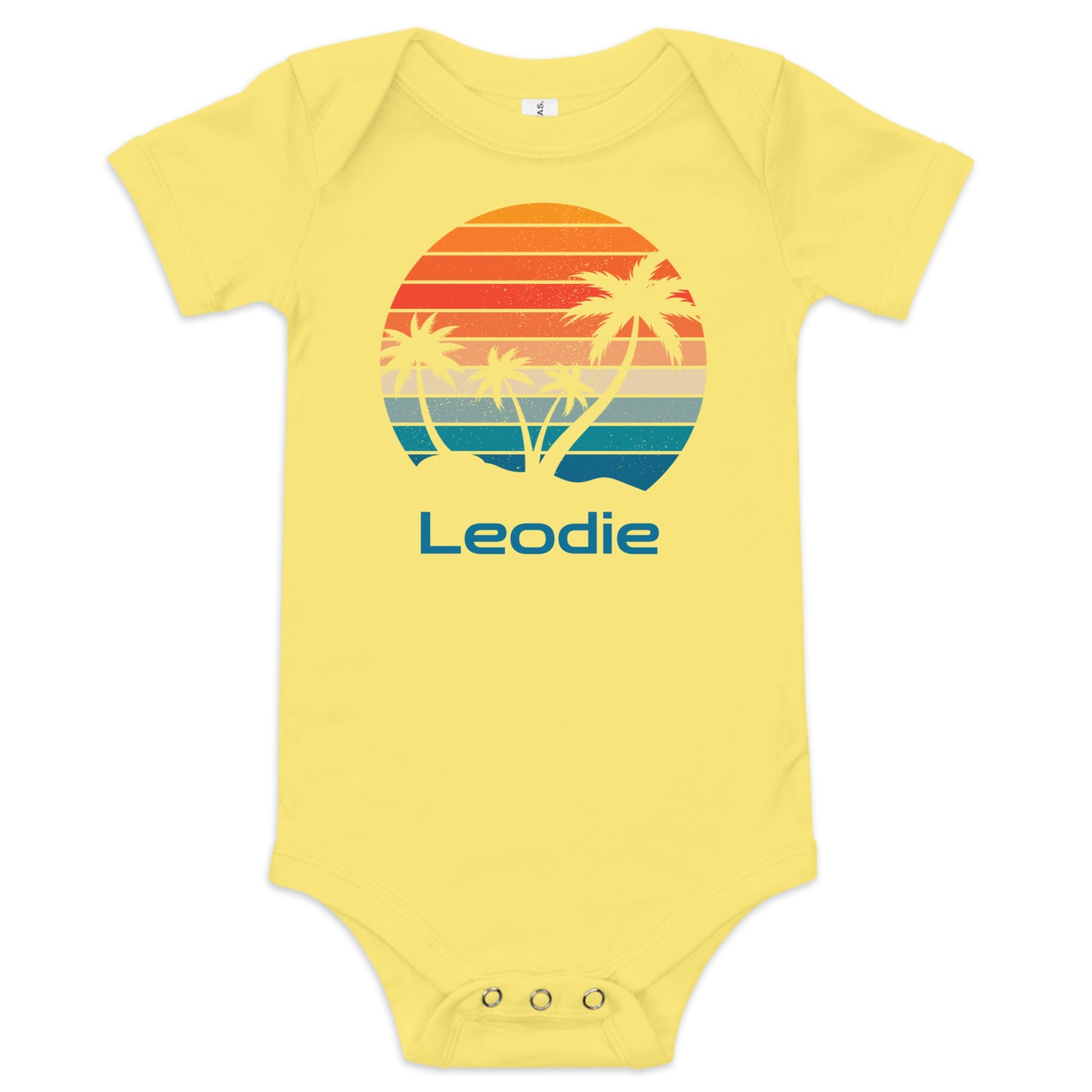 Leodie Retro Sunset Baby Onesie Yellow