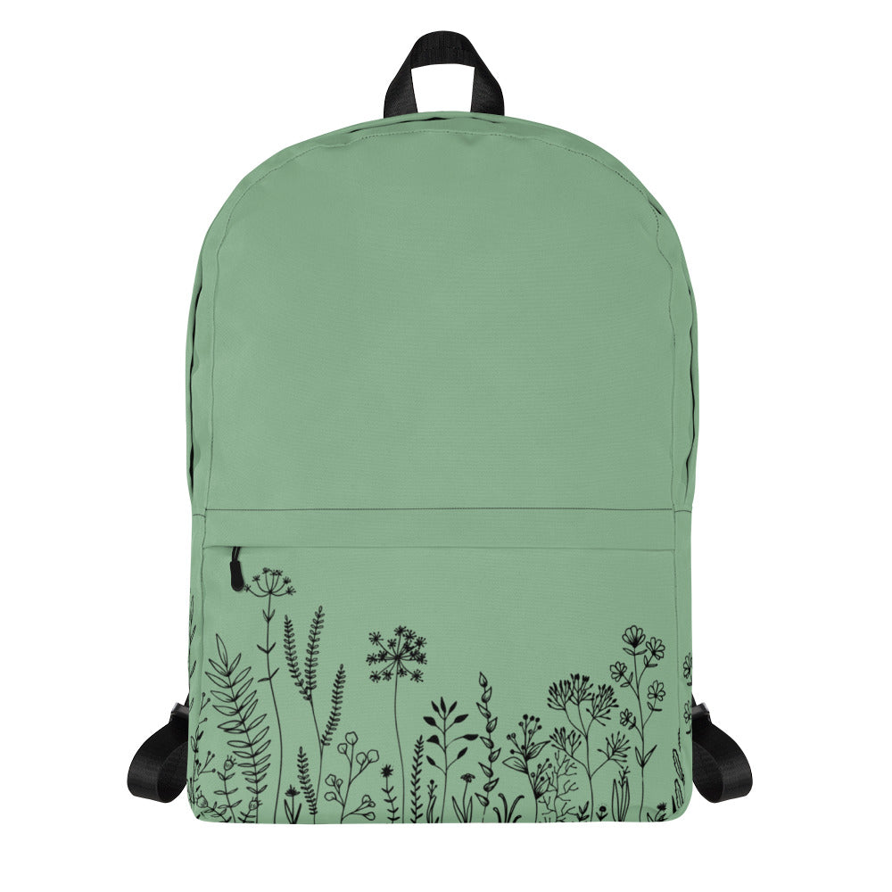Leodie Sage Wildflower Backpack Front