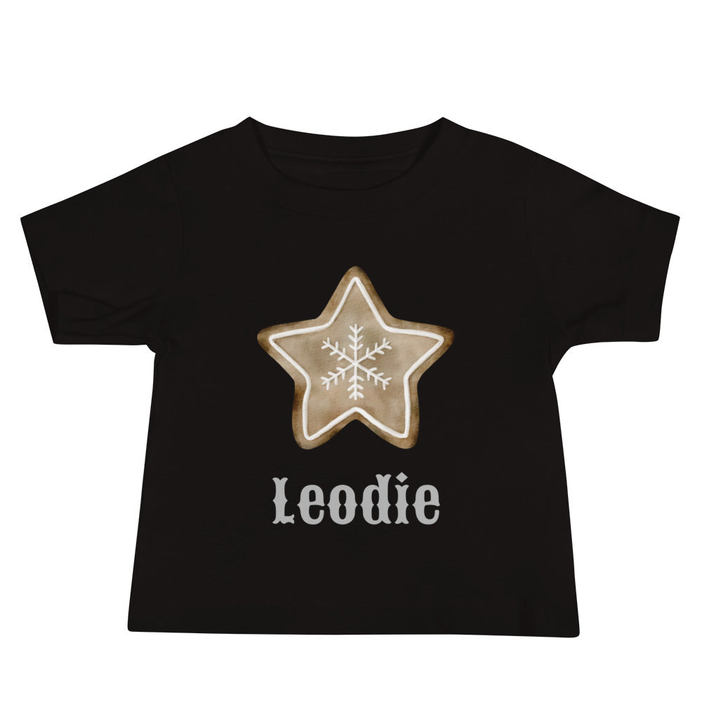 Leodie Snowflake Star Cookie Baby Tee Black