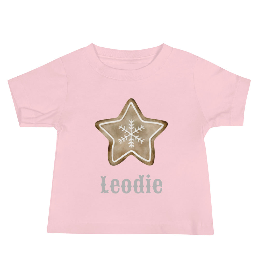 Leodie Snowflake Star Cookie Baby Tee Pink