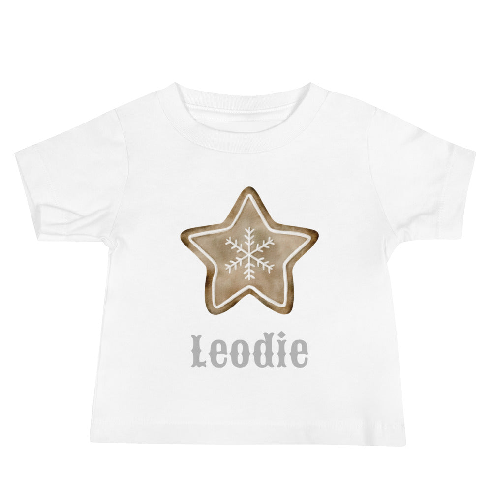 Leodie Snowflake Star Cookie Baby Tee White