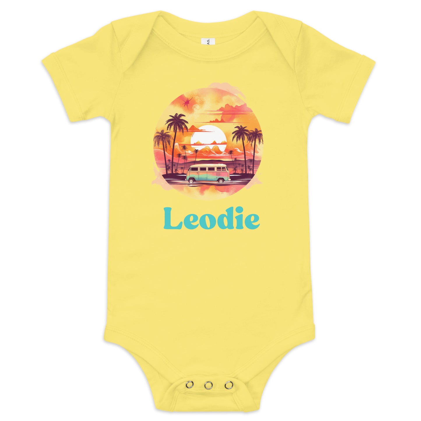Leodie Summer Adventure Baby Onesie Yellow