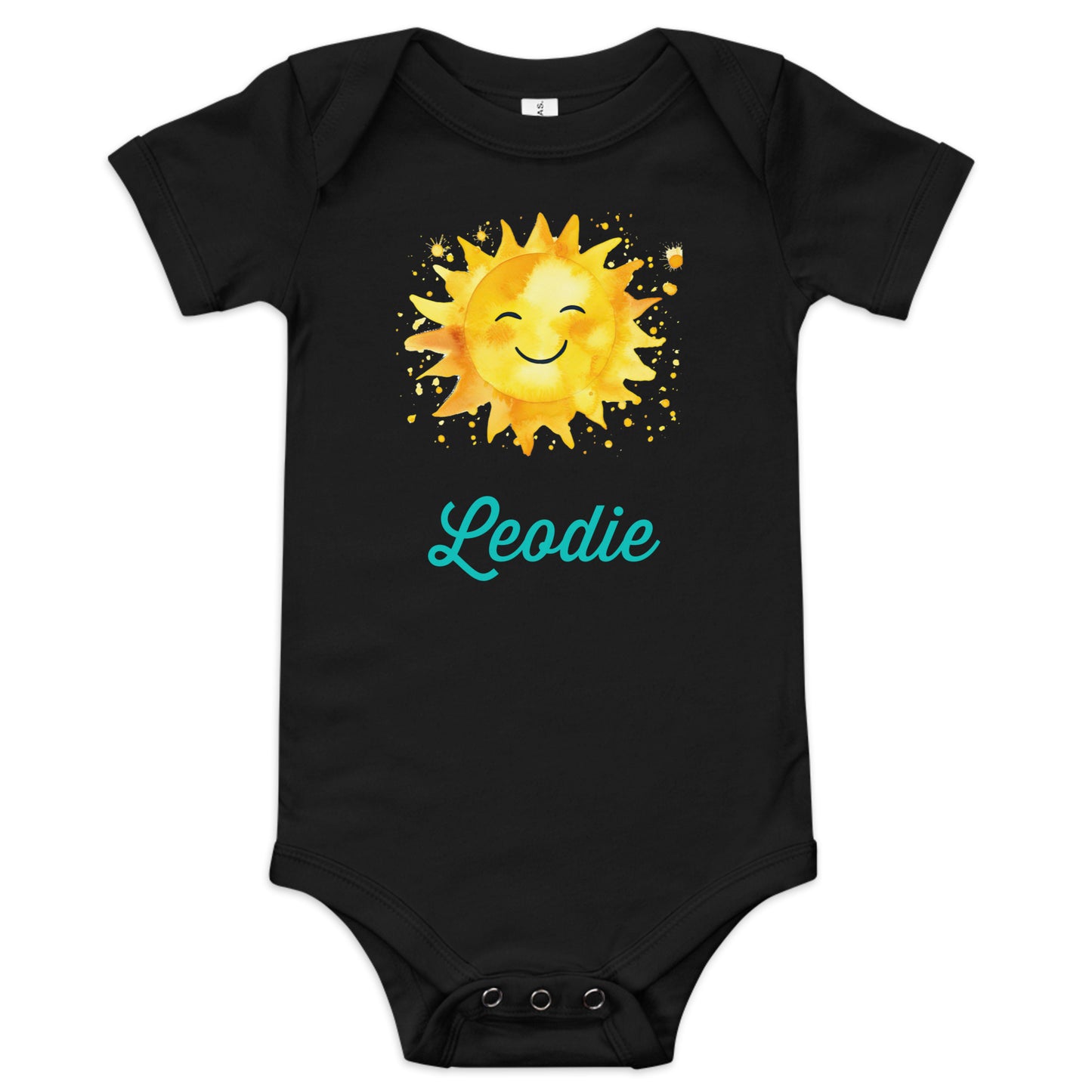Leodie Sunny Disposition Baby Onesie Black