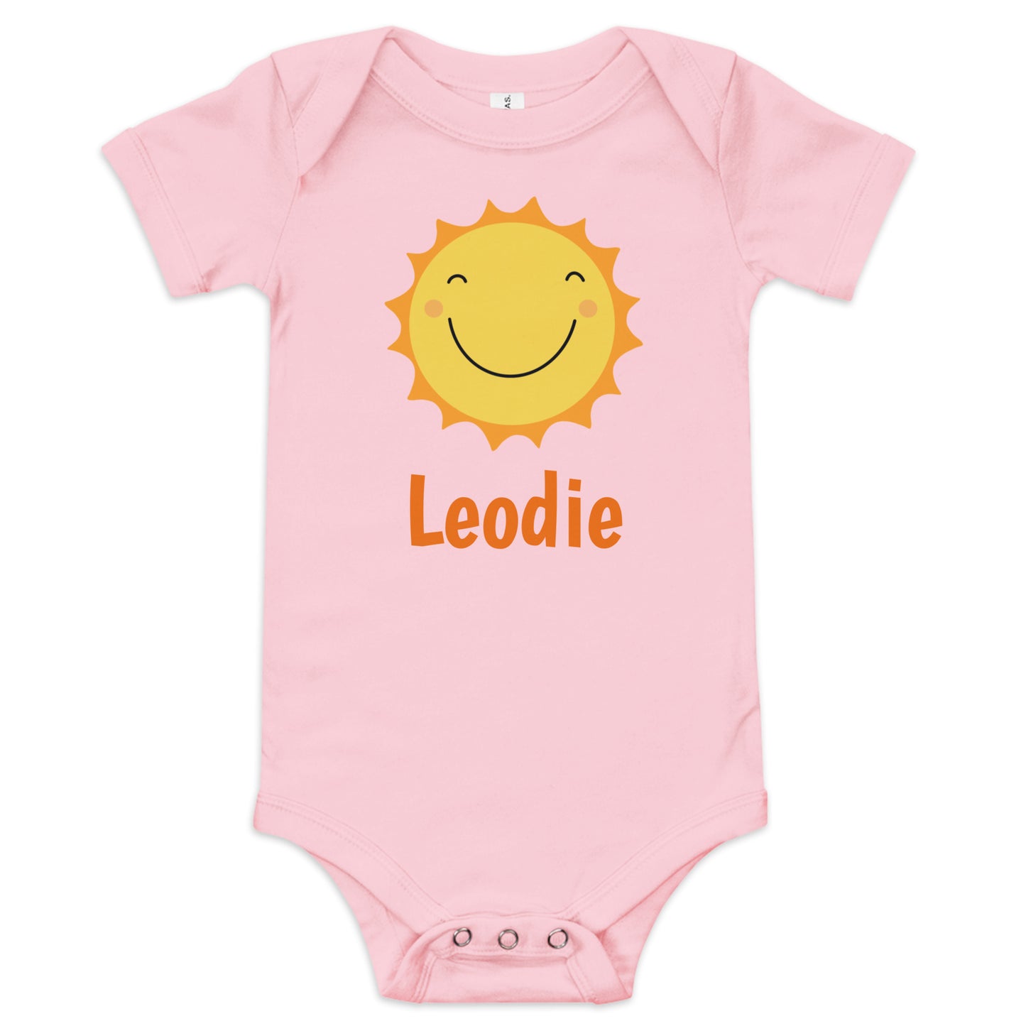 Leodie Sunny Face Baby Onesie Pink