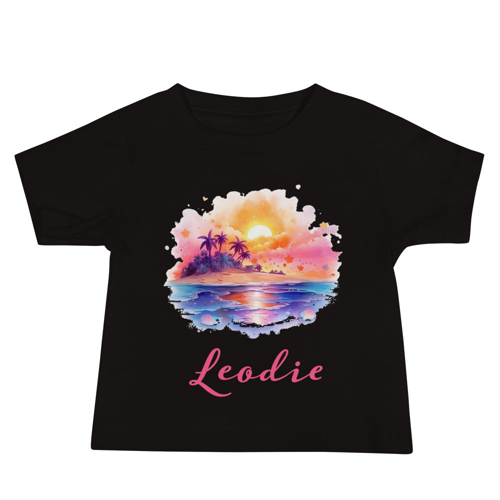 Leodie Sweet Sunset Baby Tee Black