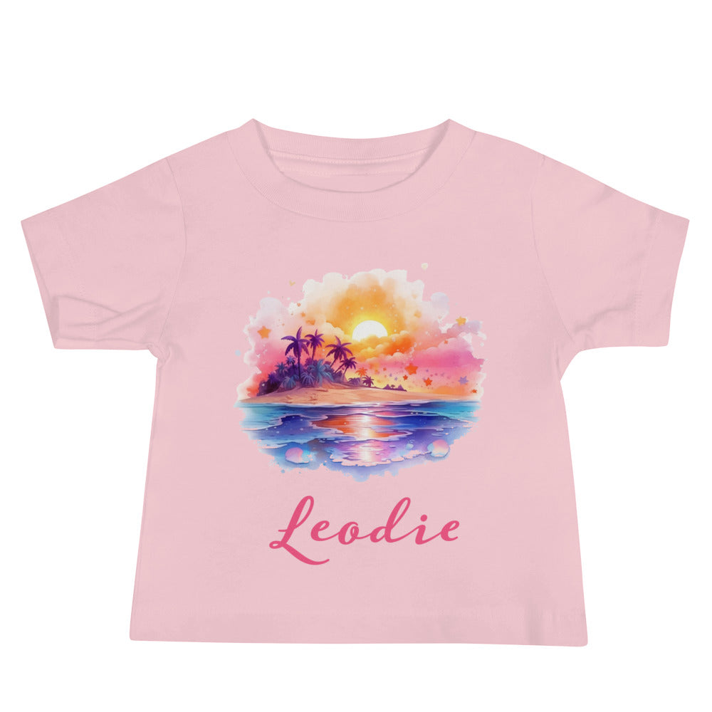 Leodie Sweet Sunset Baby Tee Pink