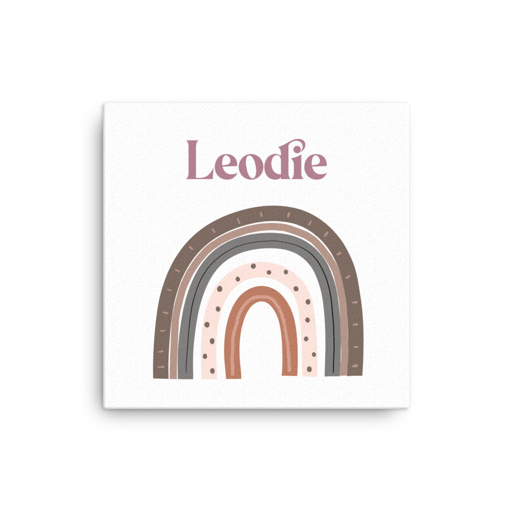 Pretty Neutrals Rainbow Thin Canvas Print