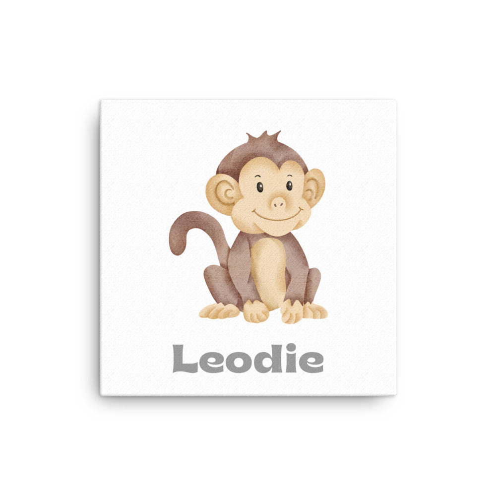 Happy Monkey Thin Canvas Print