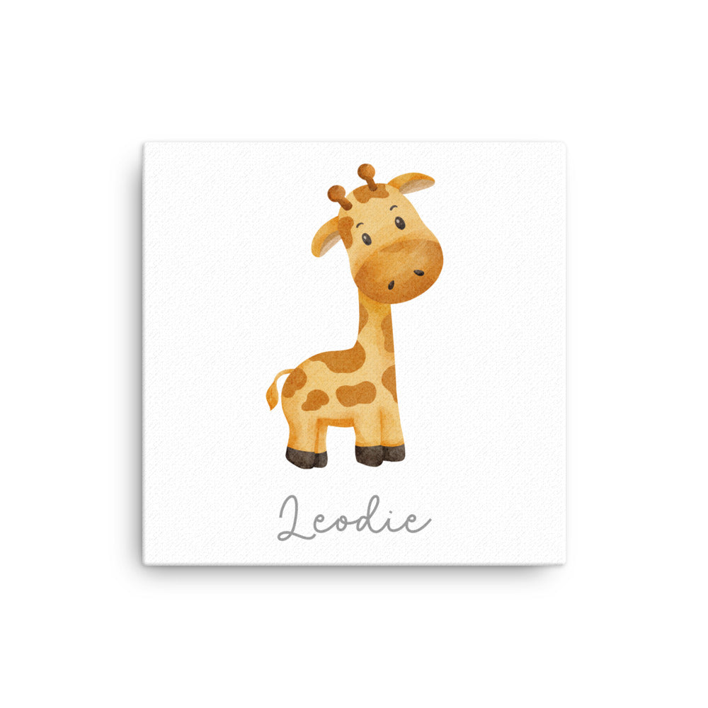 Happy Giraffe Thin Canvas Print