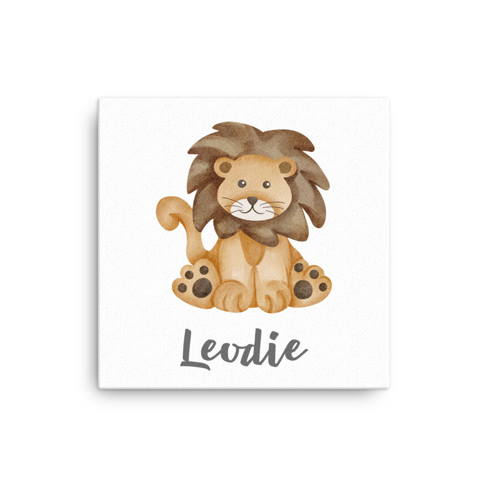 Happy Lion Thin Canvas Print