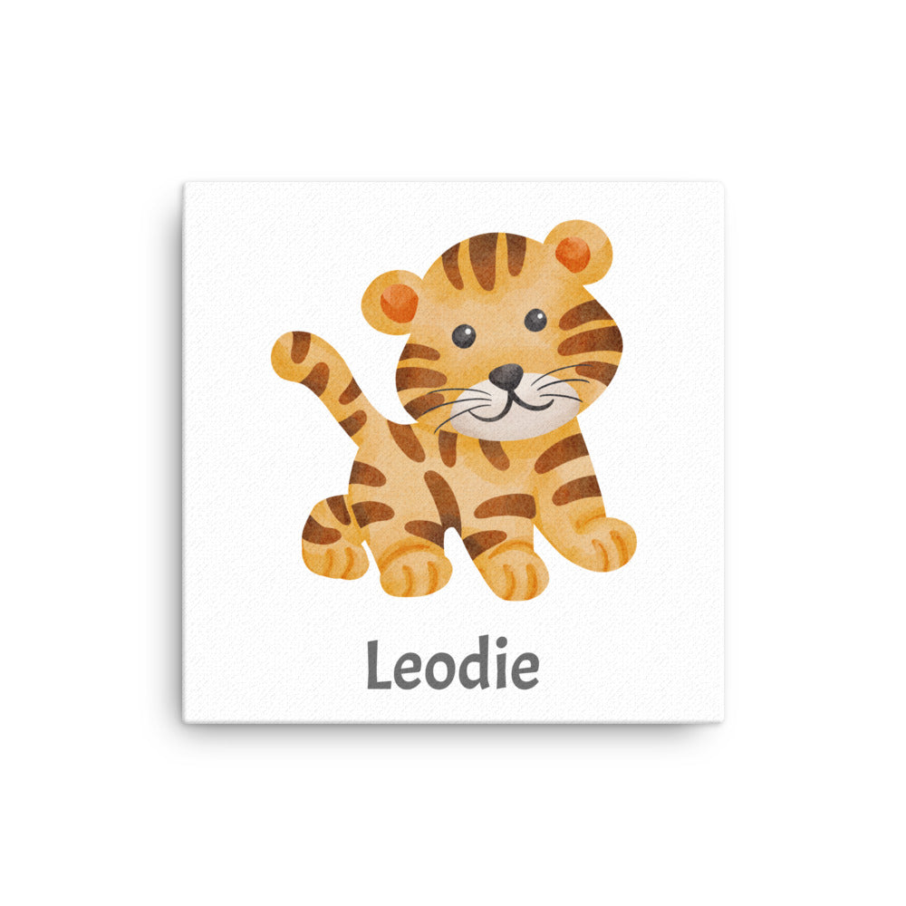 Happy Tiger Thin Canvas Print