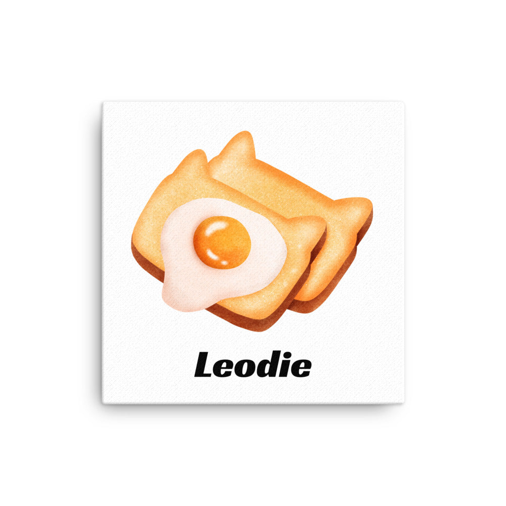 Egg On Cat Ear Toast Thin Canvas Print