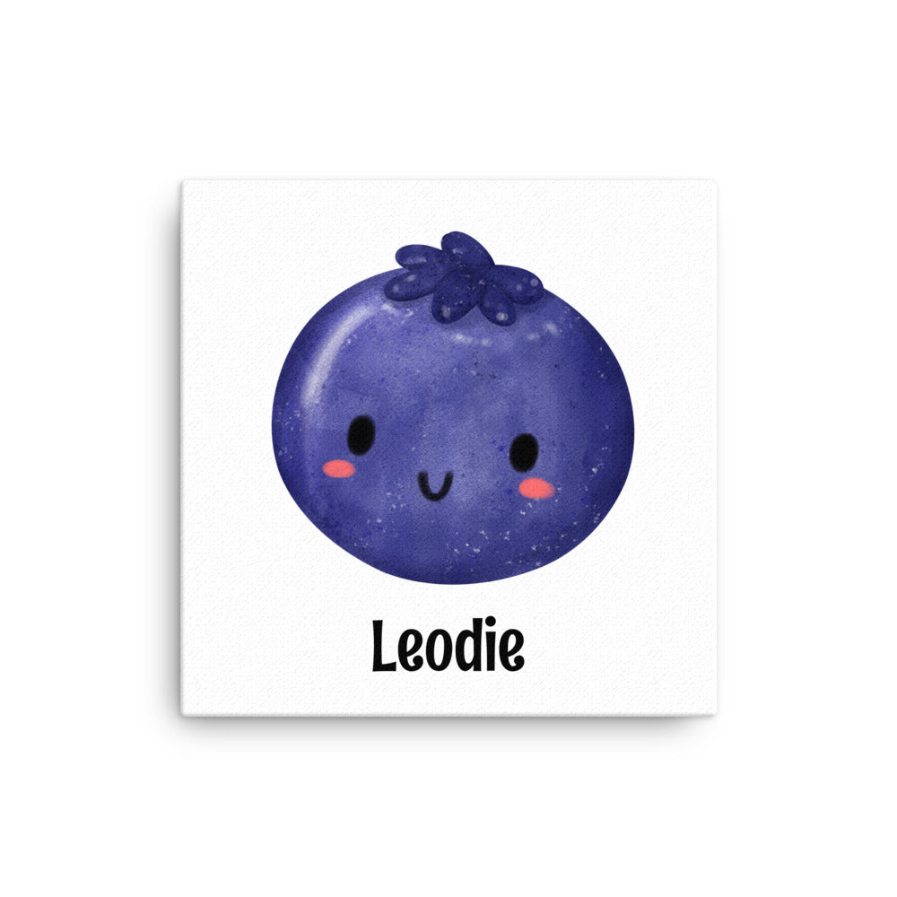 Happy Blueberry Thin Canvas Print