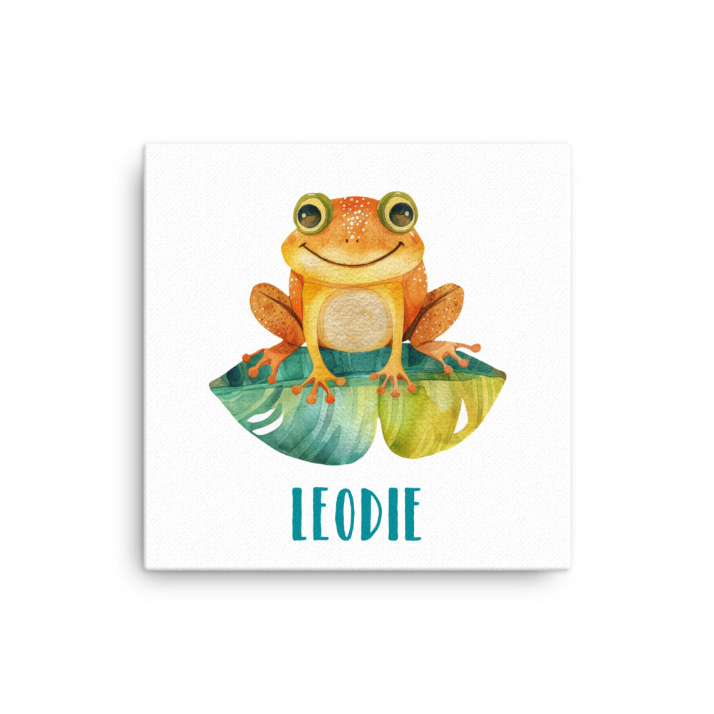 Autumn Colors Frog Thin Canvas Print