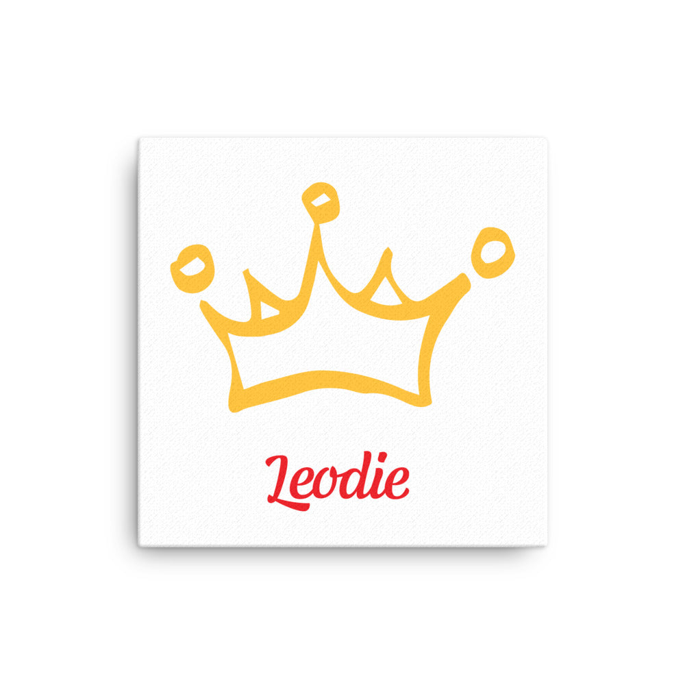 Doodle Three Point Crown Thin Canvas Print
