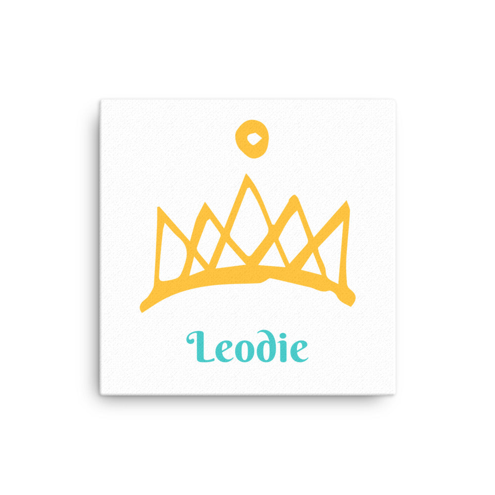 Doodle Tiara Thin Canvas Print