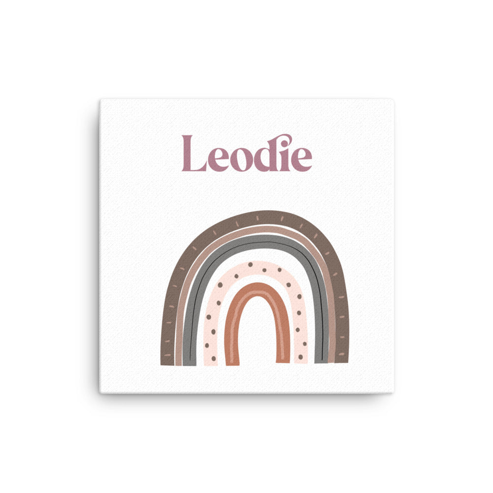 Pretty Neutrals Rainbow Thin Canvas Print
