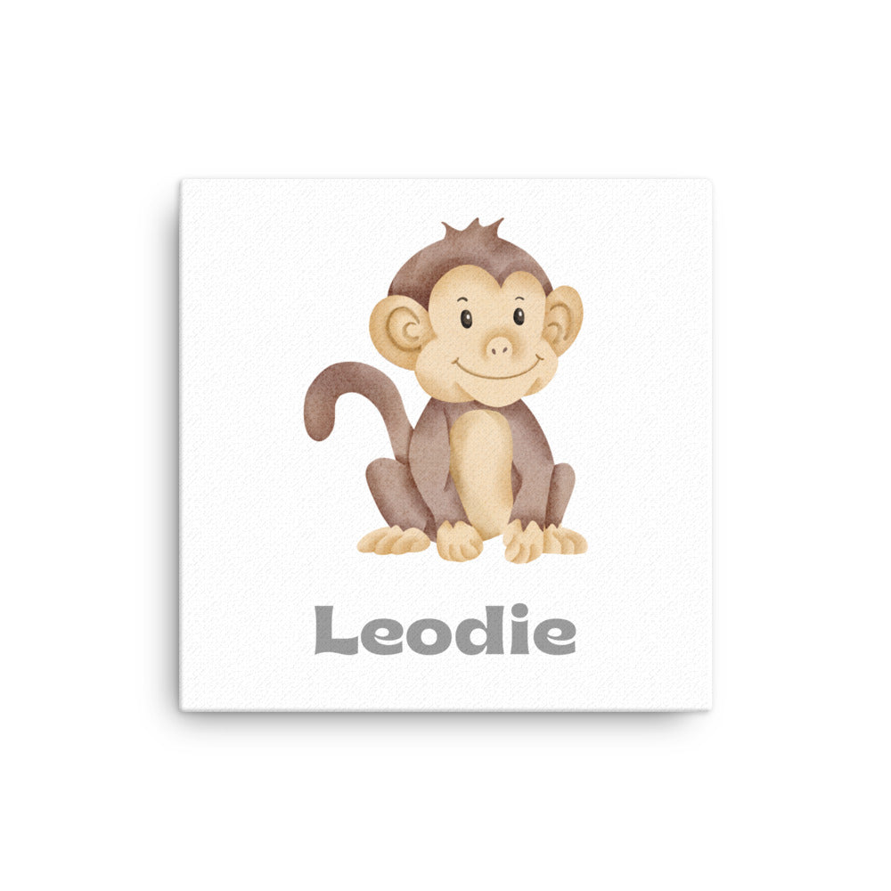 Happy Monkey Thin Canvas Print