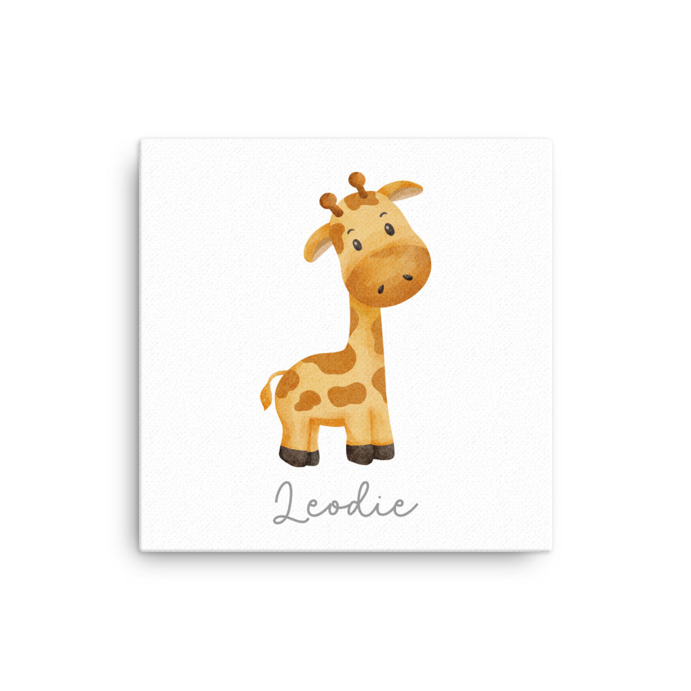 Happy Giraffe Thin Canvas Print