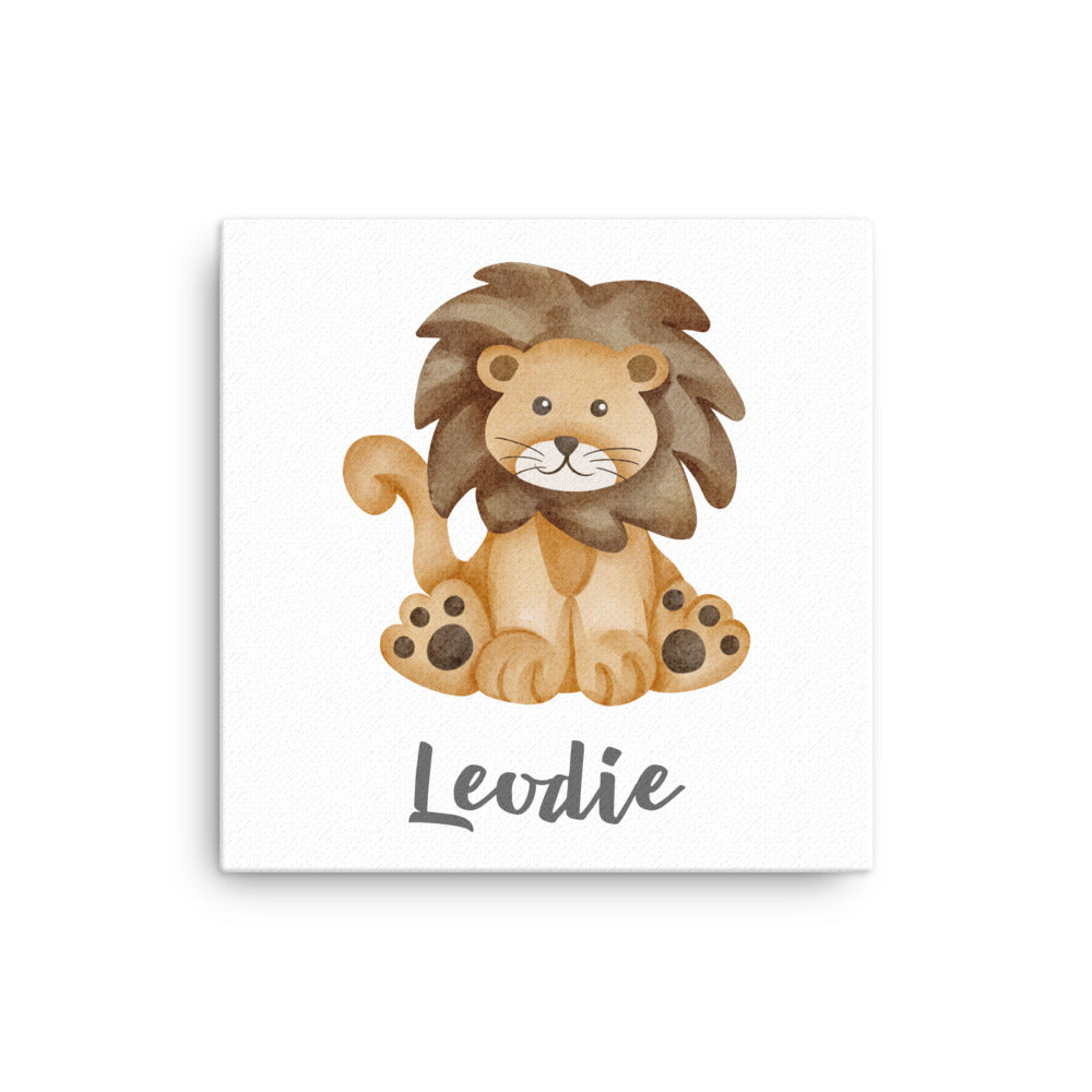 Happy Lion Thin Canvas Print
