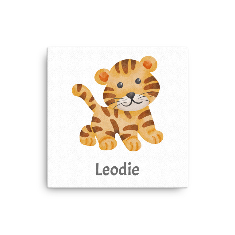Happy Tiger Thin Canvas Print
