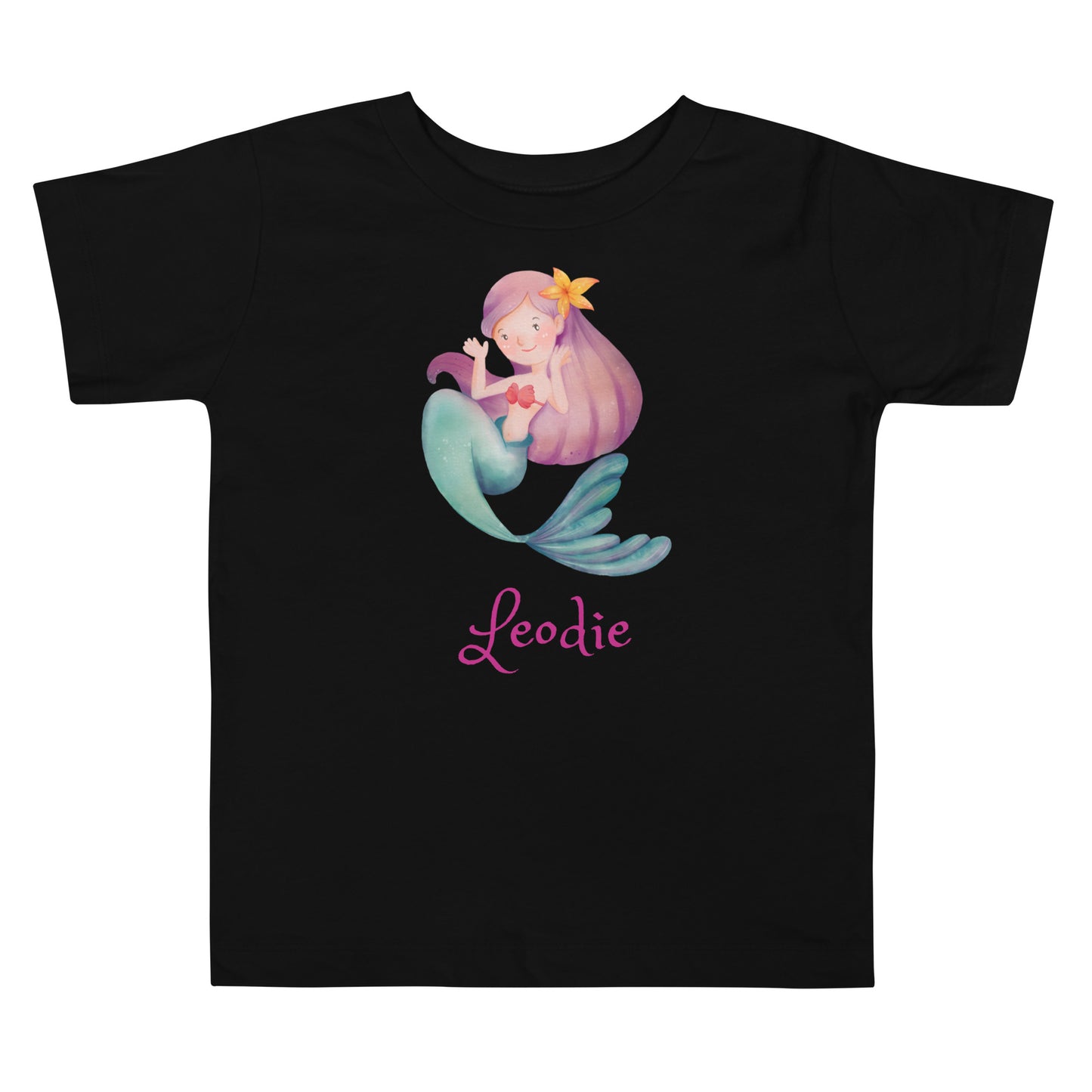 Customizable Yellow Flower Mermaid Toddler Tee