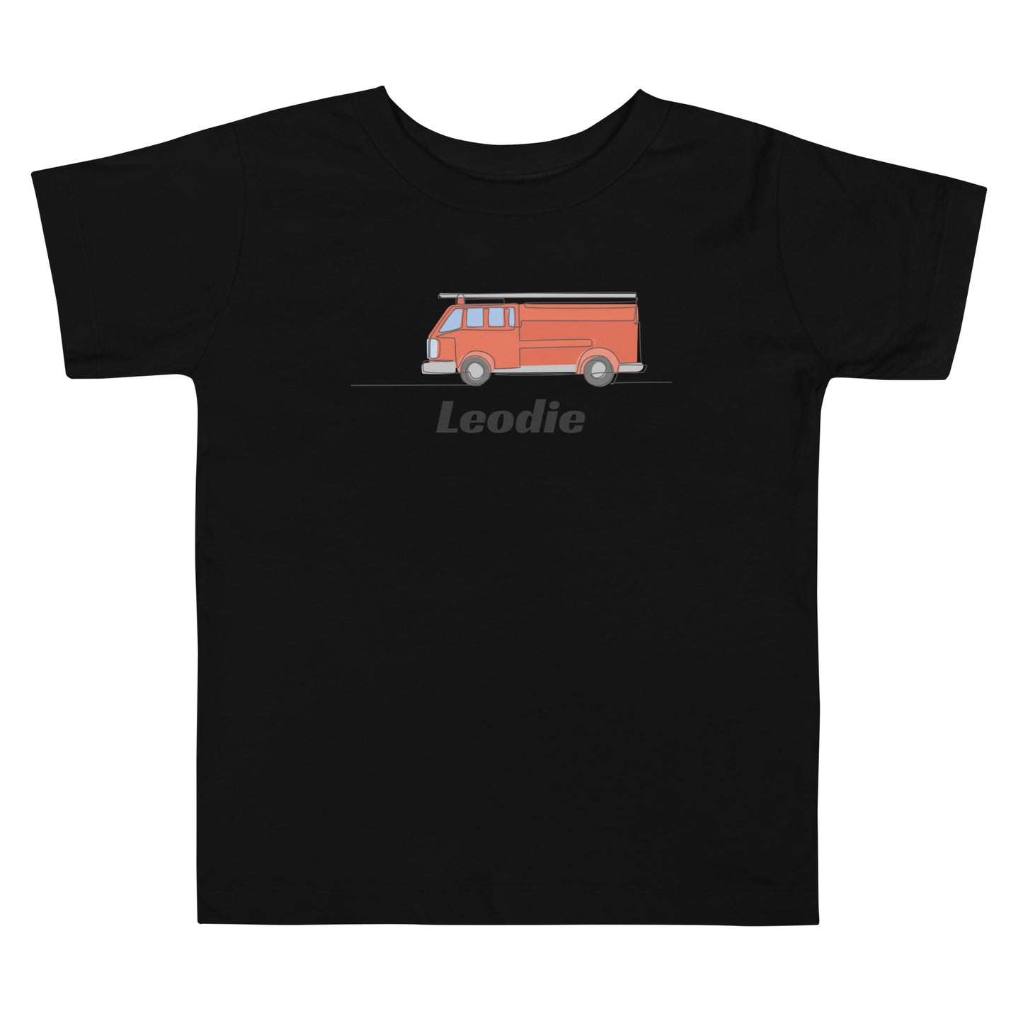 Line Art Fire Truck Toddler Tee
