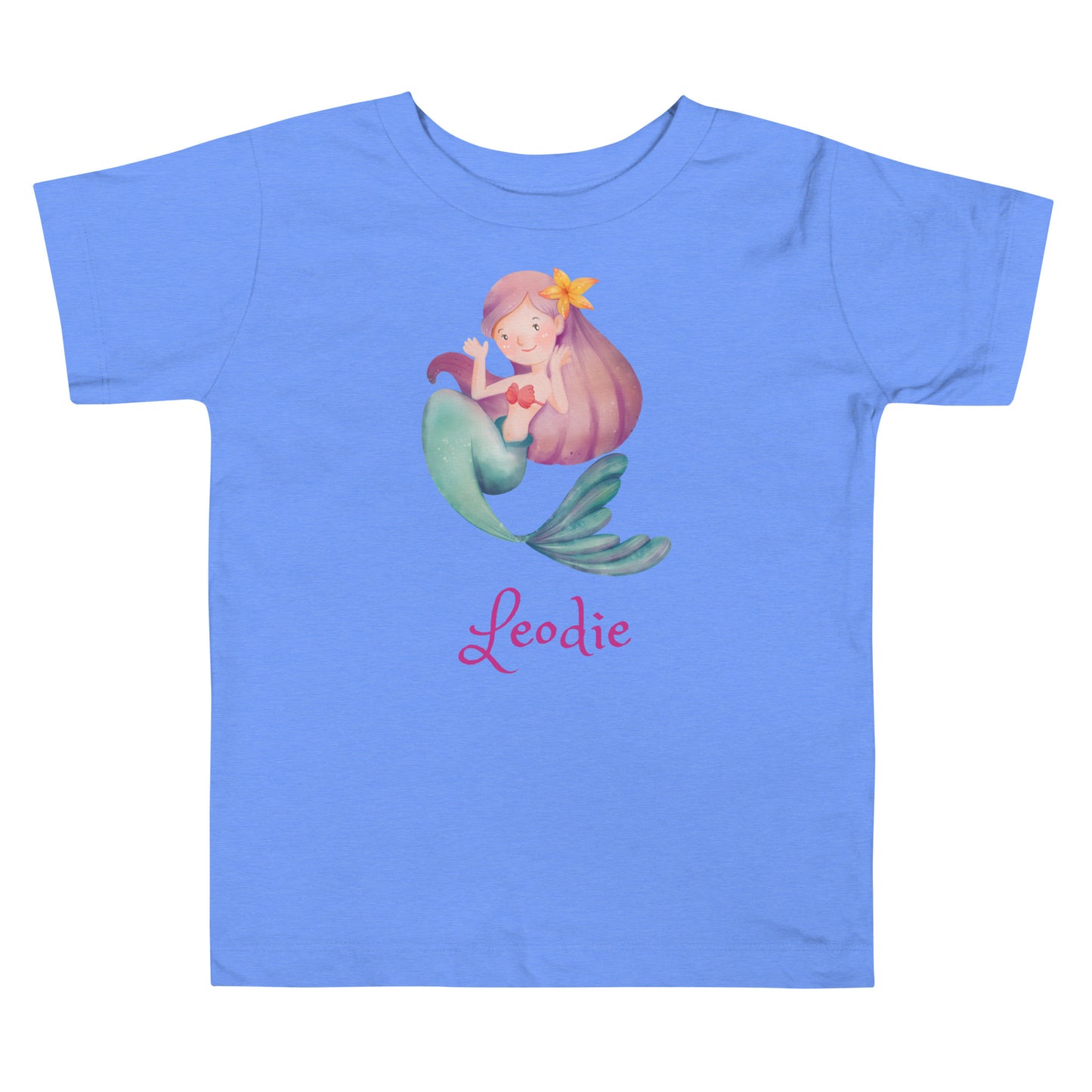 Customizable Yellow Flower Mermaid Toddler Tee