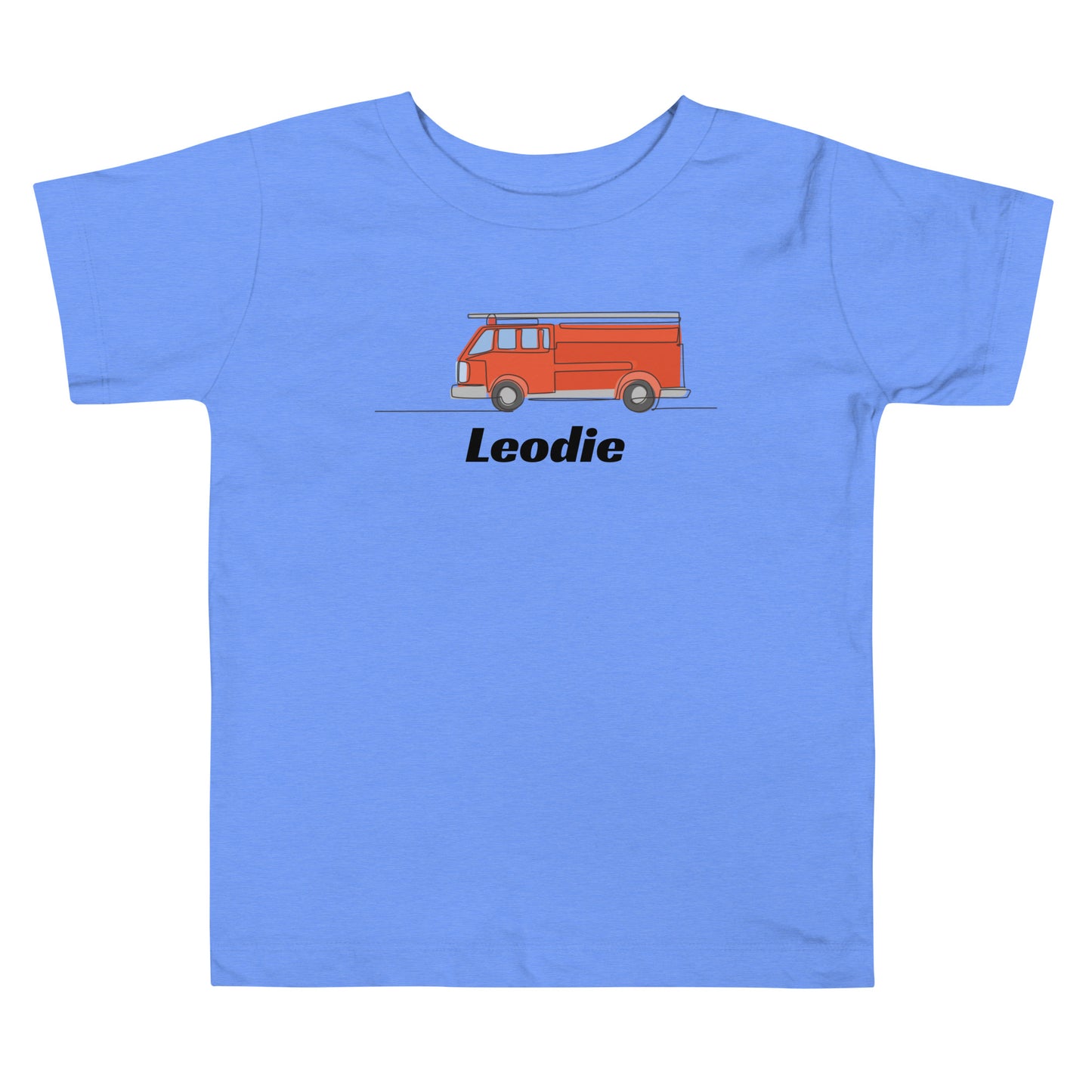 Line Art Fire Truck Toddler Tee