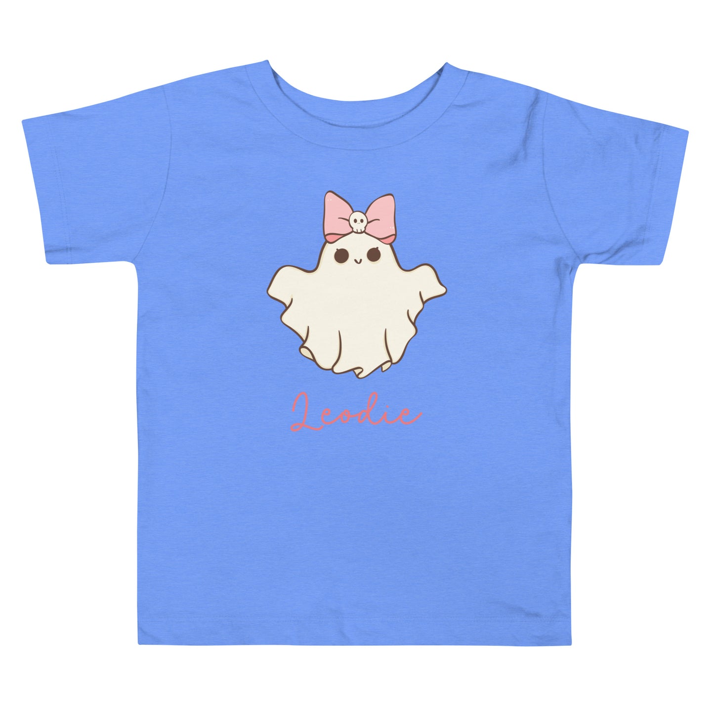 Ghost With Skull Bow Toddler Tee