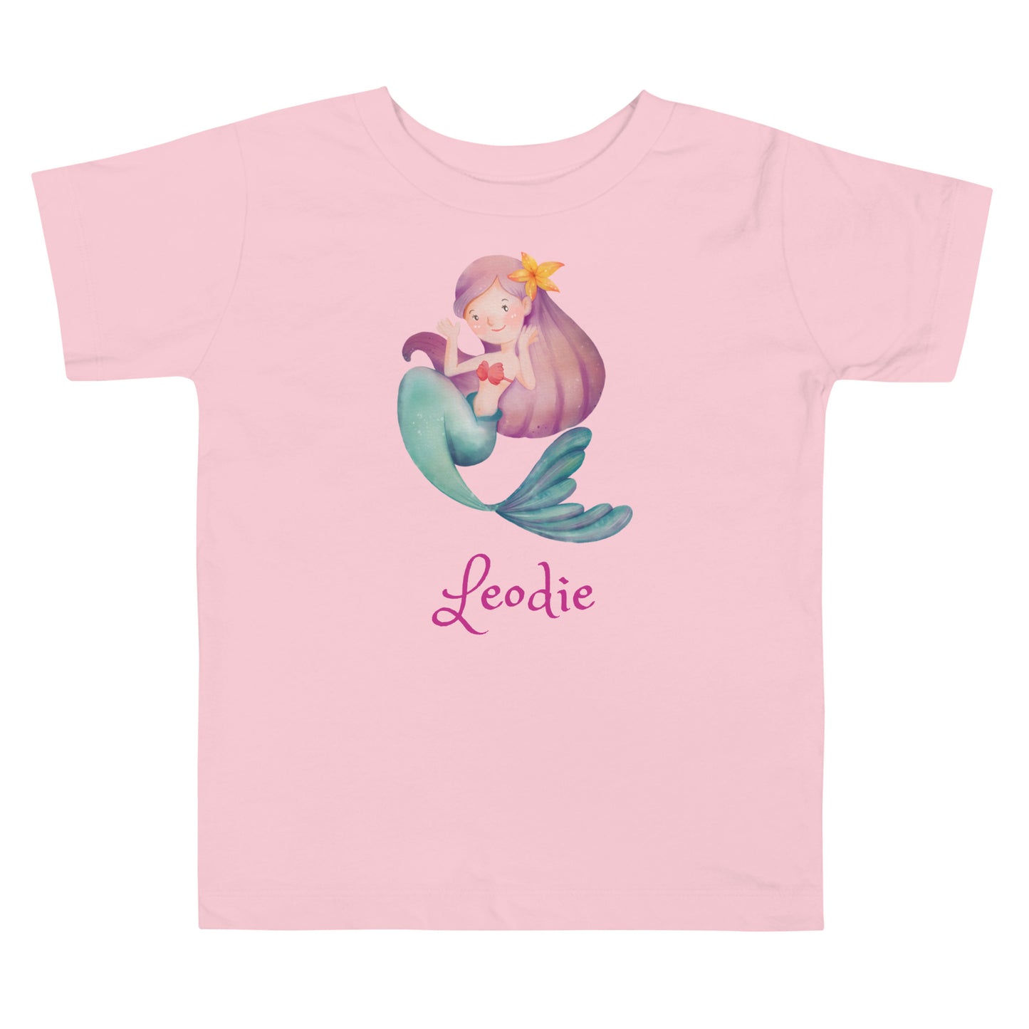 Customizable Yellow Flower Mermaid Toddler Tee
