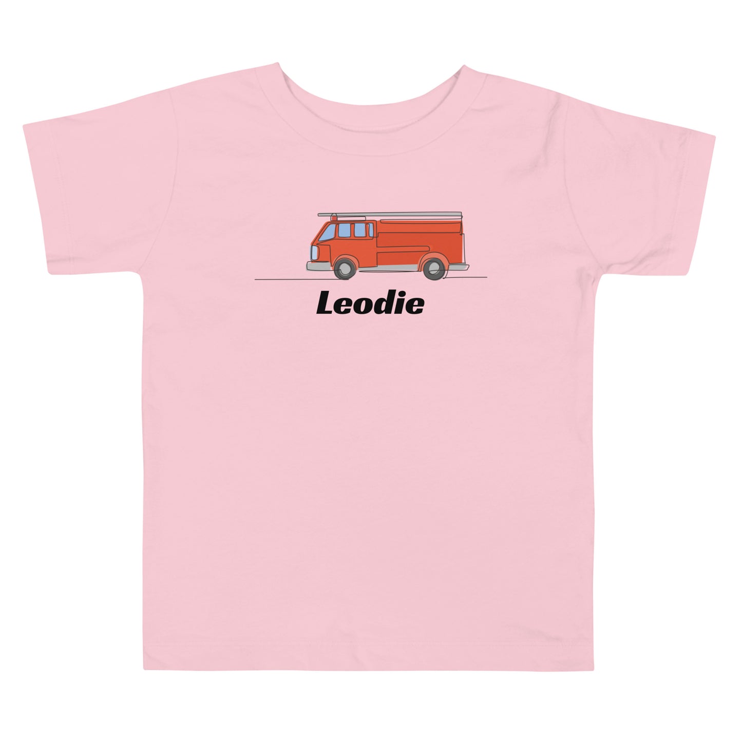 Line Art Fire Truck Toddler Tee