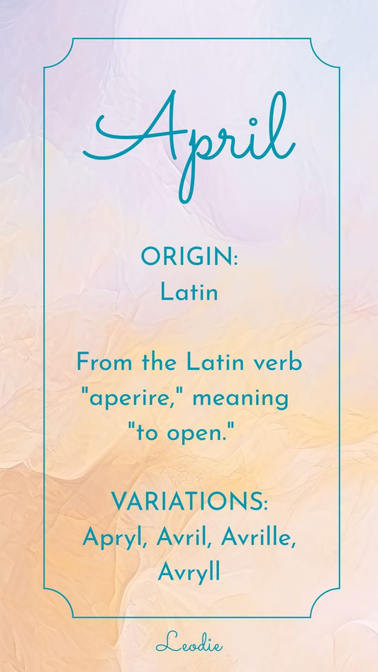 April Name Meaning
