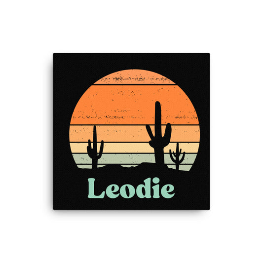 Desert Silhouette Thin Canvas Print 12x12