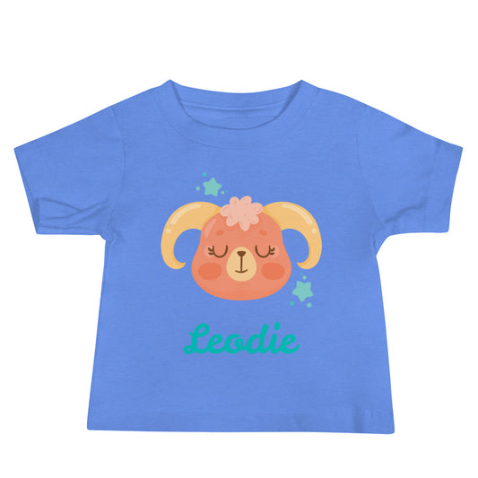 Leodie Customizable Cute Aries Baby Tee Blue