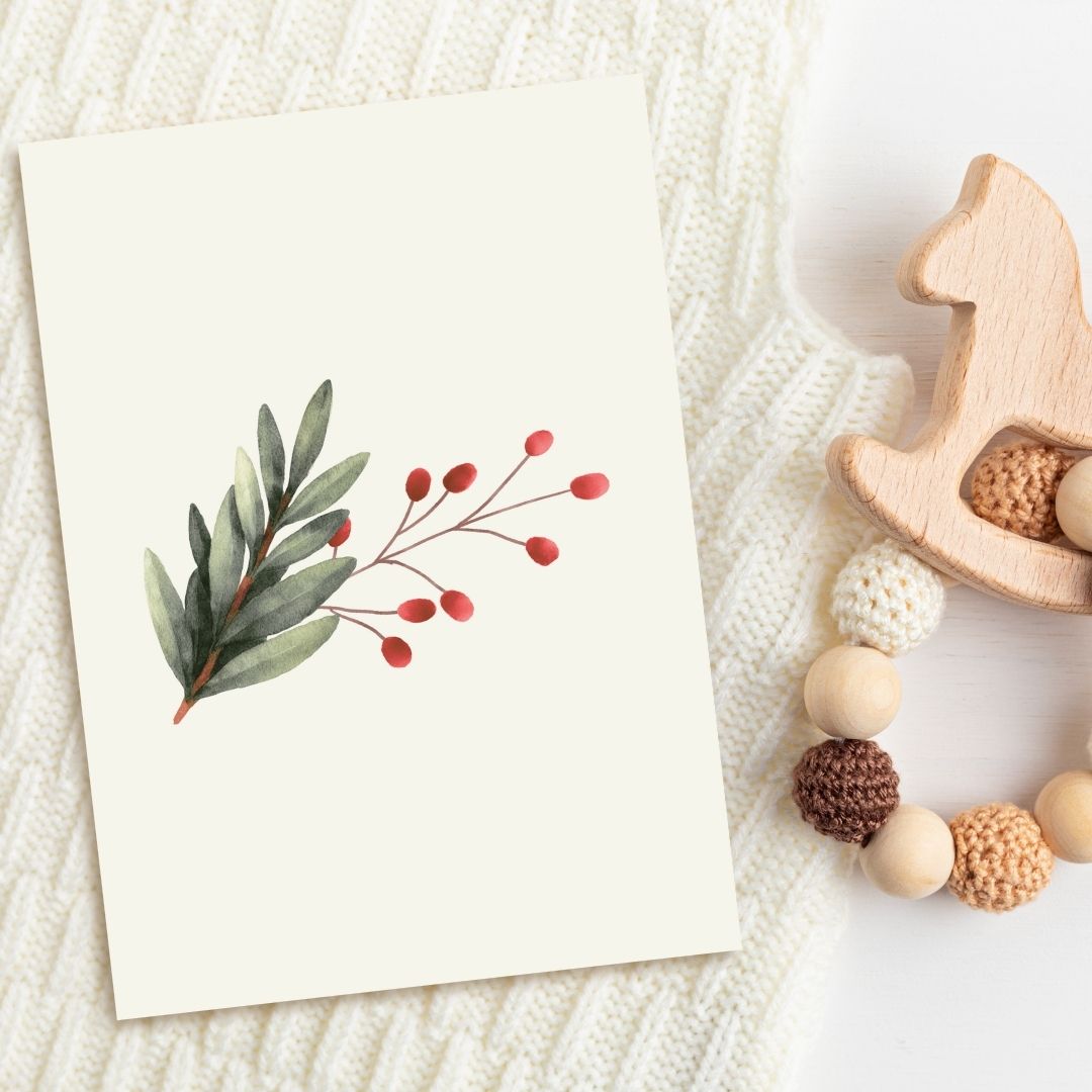 Winter Fox Baby Shower Invitation Template