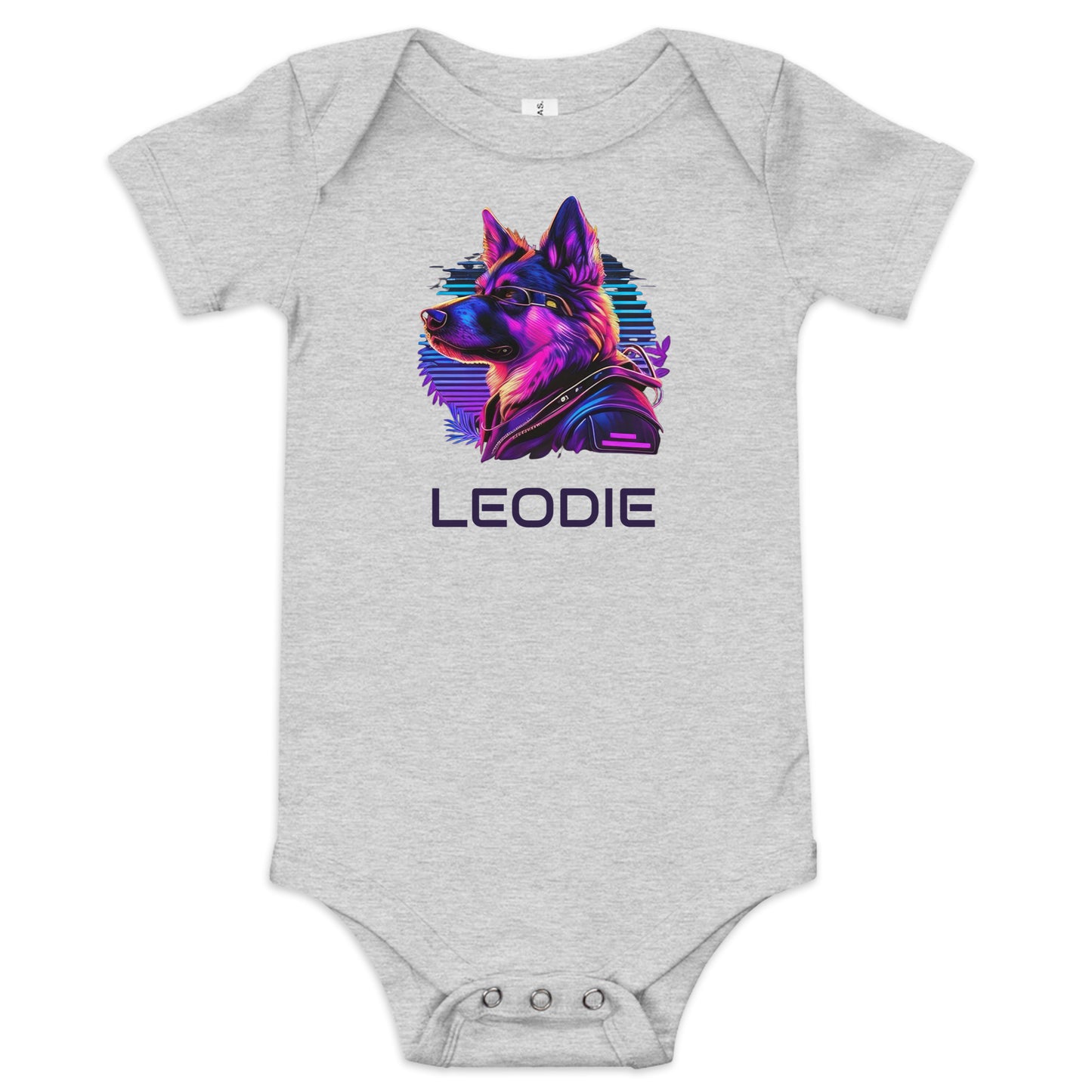 Customizable Vaporwave Shepherd Baby Onesie