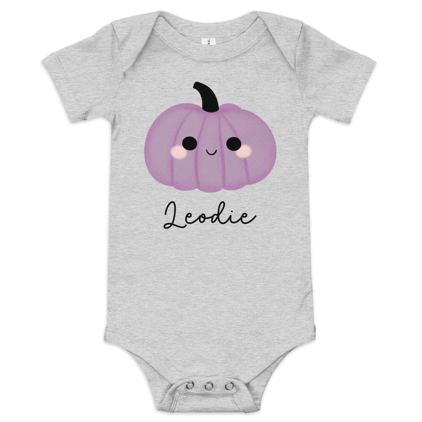Cute Purple Pumpkin Baby Onesie