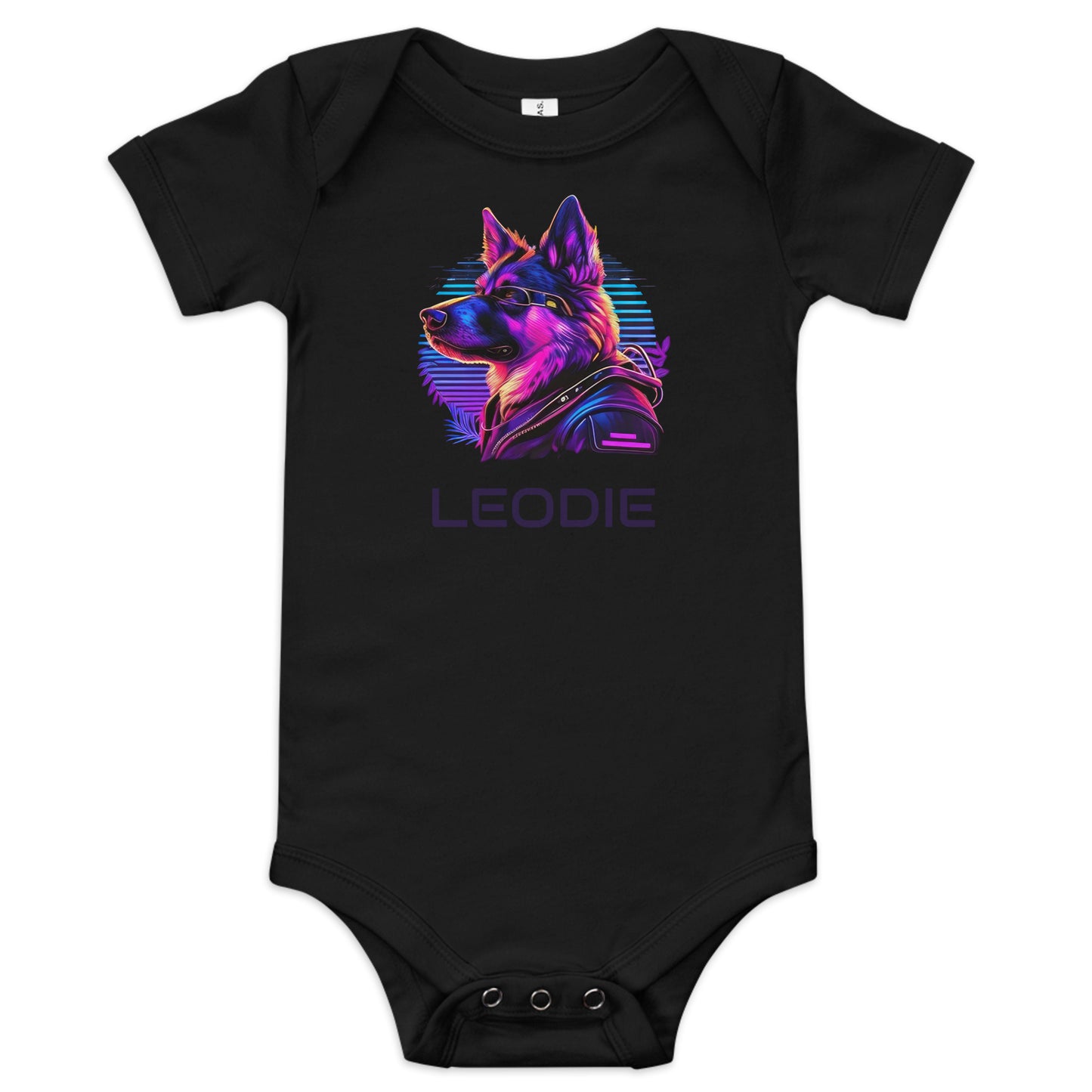 Customizable Vaporwave Shepherd Baby Onesie