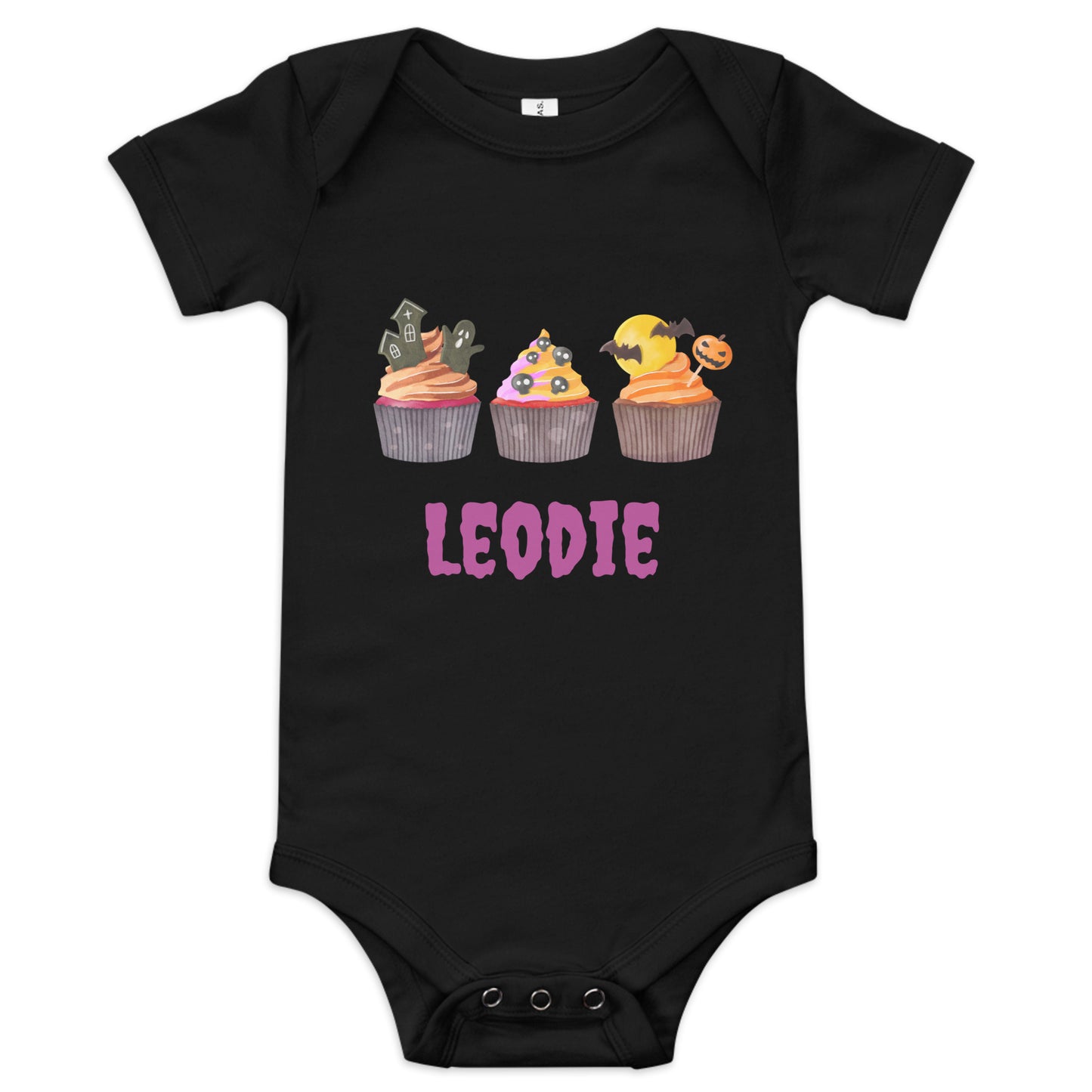Spooky Sweet Halloween Cupcakes Baby Onesie