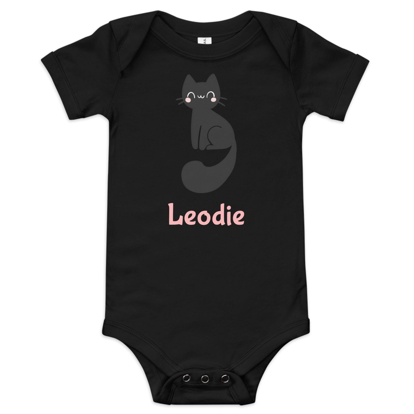 Cute Black Cat Baby Onesie