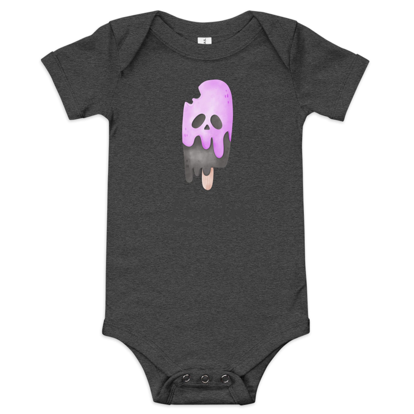 Purple Skull Popsicle Baby Onesie