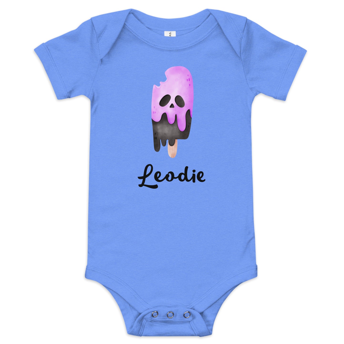 Purple Skull Popsicle Baby Onesie