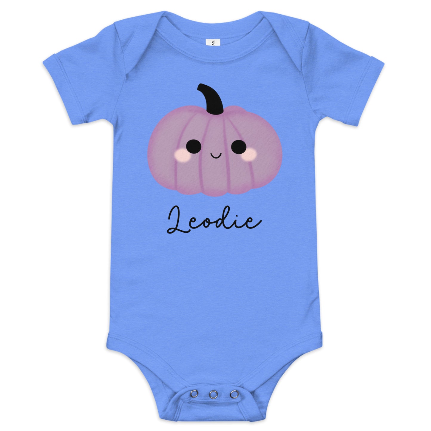 Cute Purple Pumpkin Baby Onesie