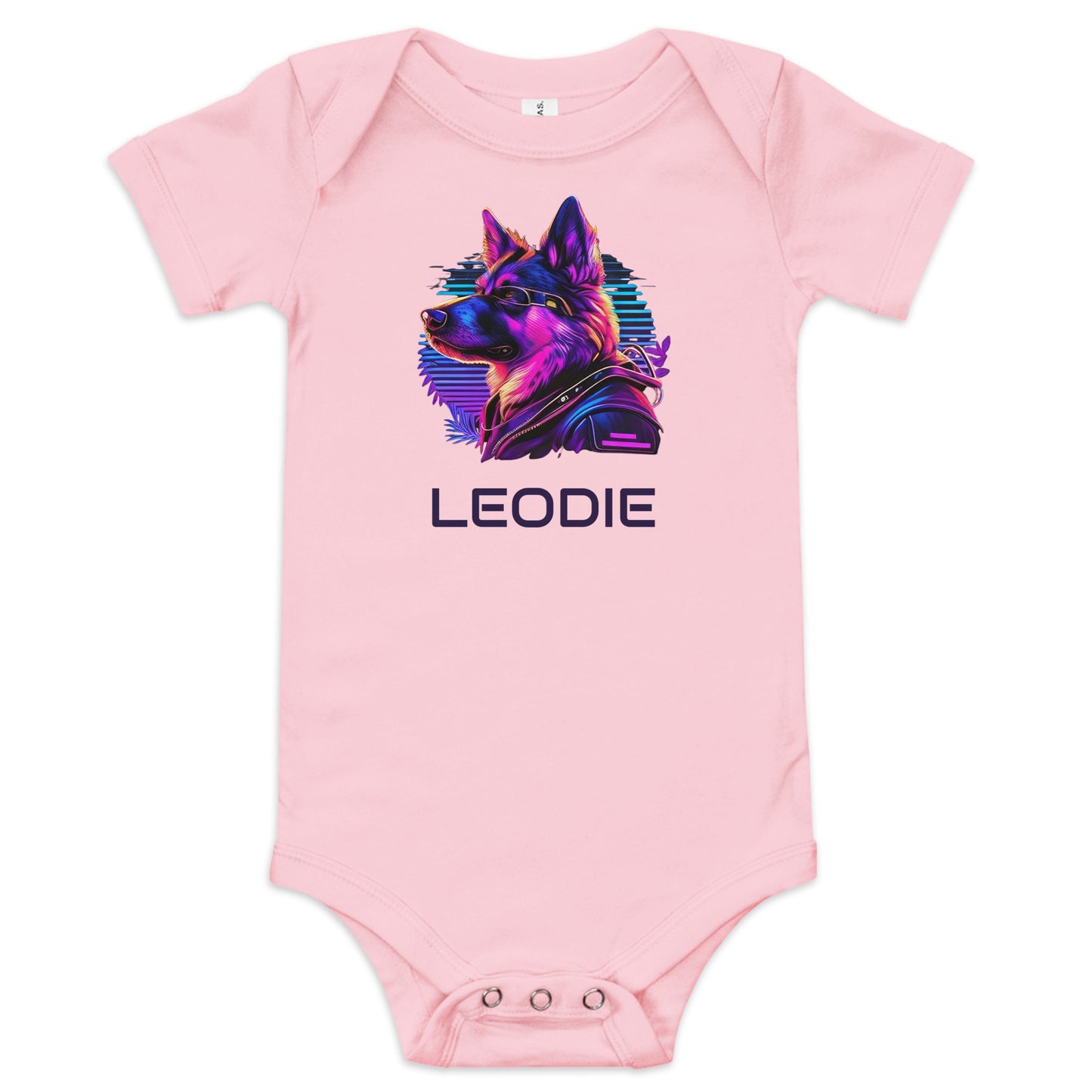 Customizable Vaporwave Shepherd Baby Onesie