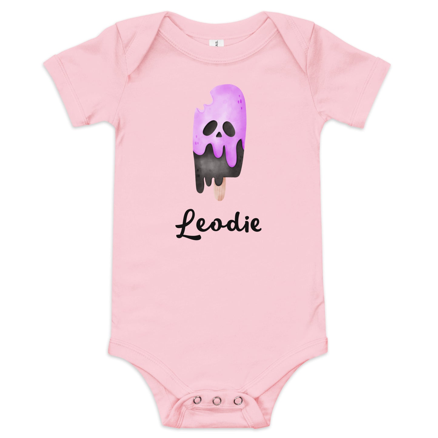 Purple Skull Popsicle Baby Onesie